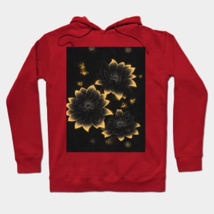 Black flower pattern Hoodie